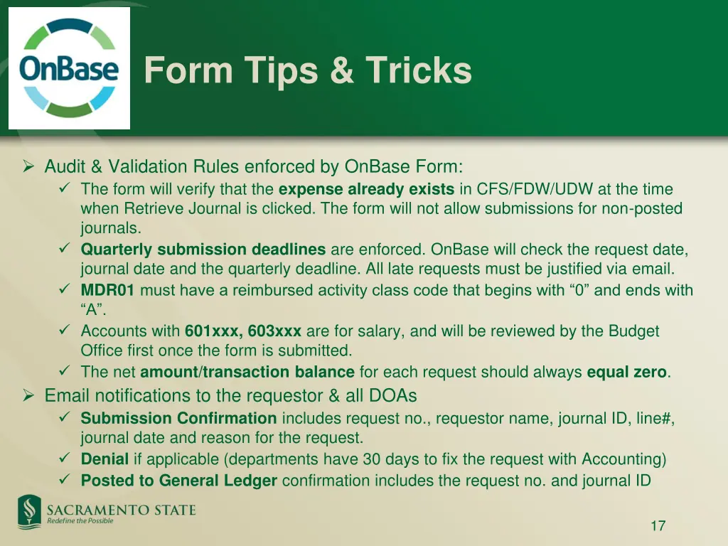 form tips tricks 1