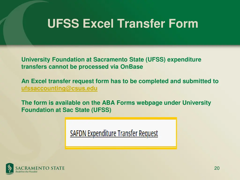 ufss excel transfer form