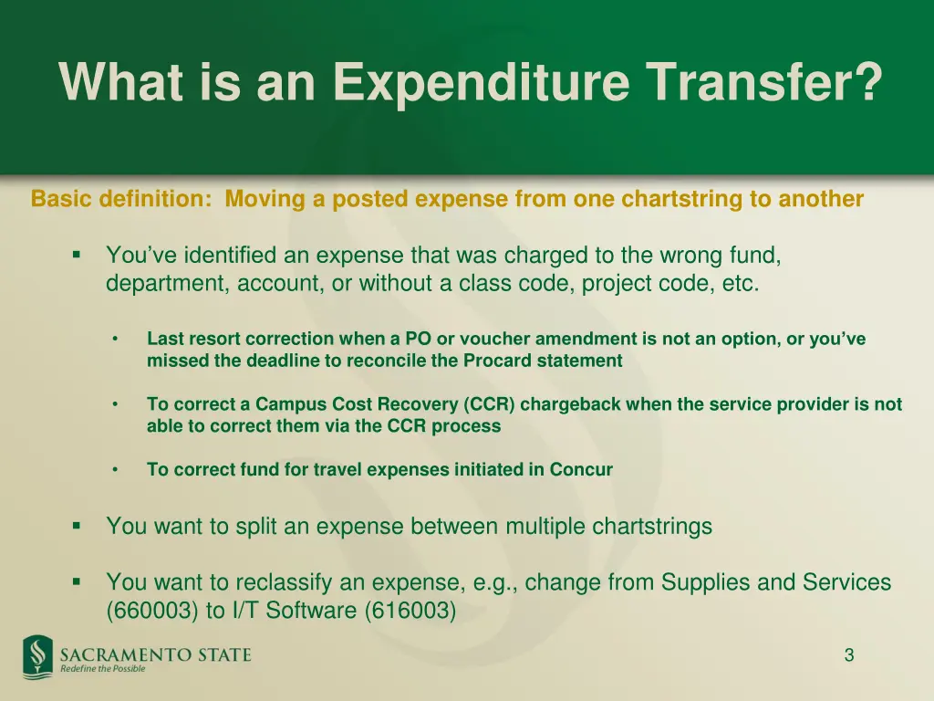 what is an expenditure transfer