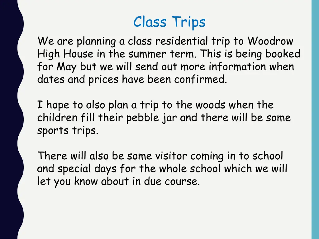 class trips