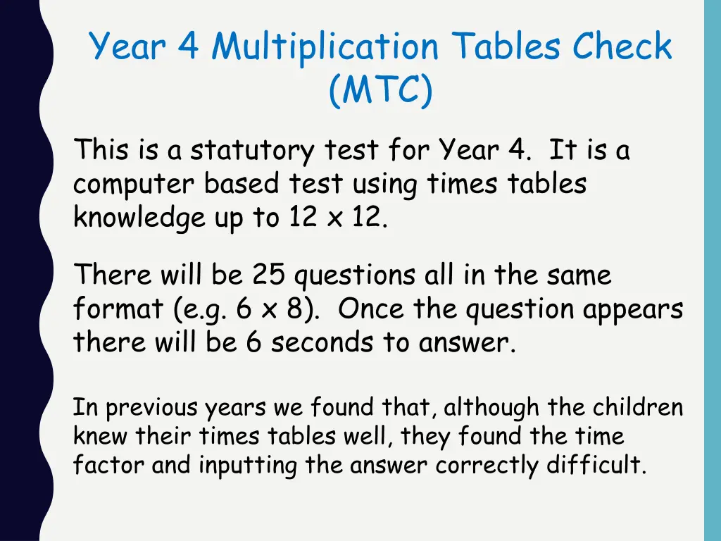year 4 multiplication tables check mtc