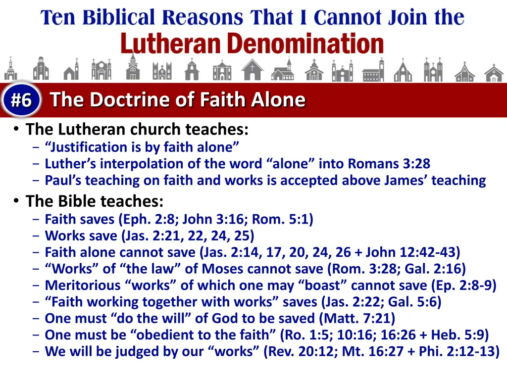 the doctrine of faith alone the lutheran church
