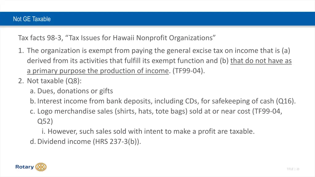 not ge taxable