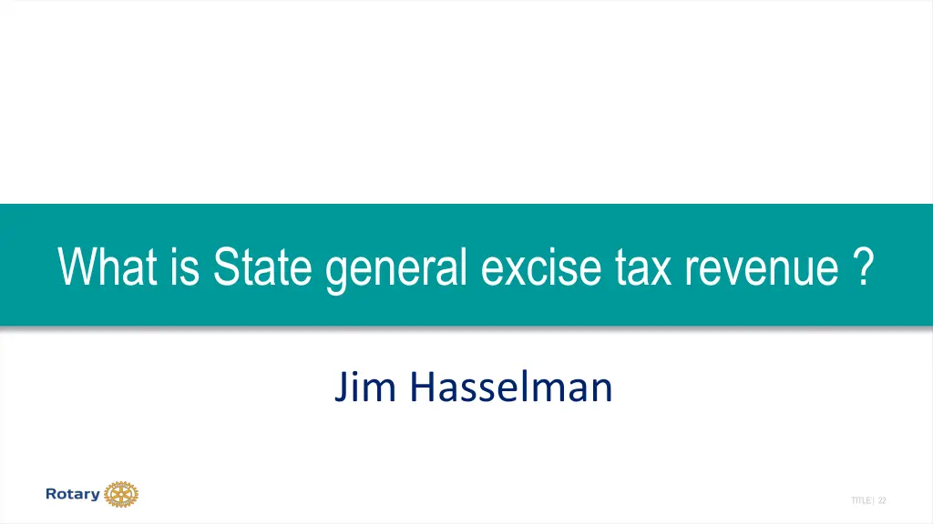 what is state general excise tax revenue