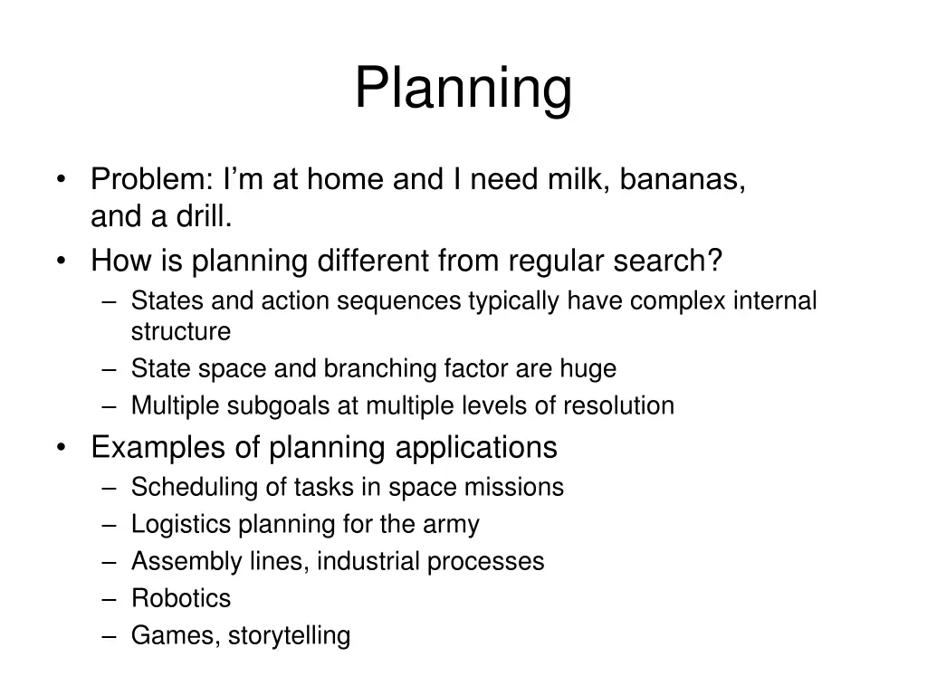 planning