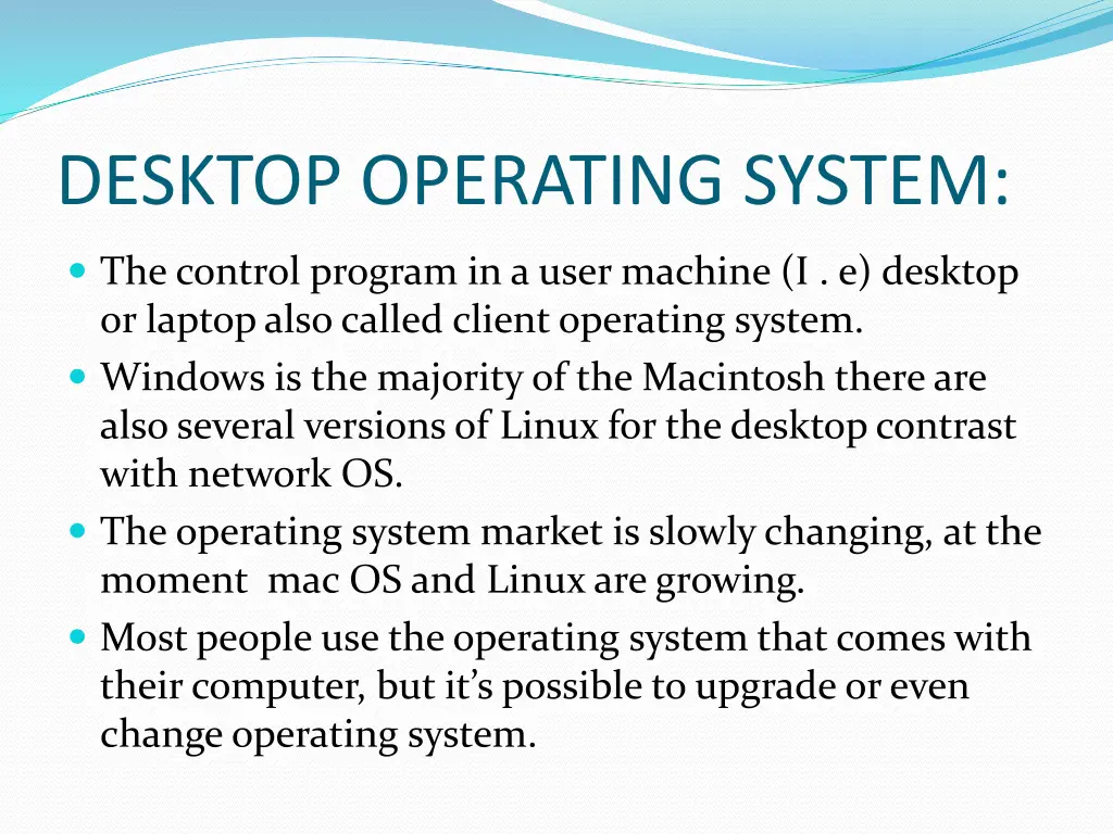 desktop operating system