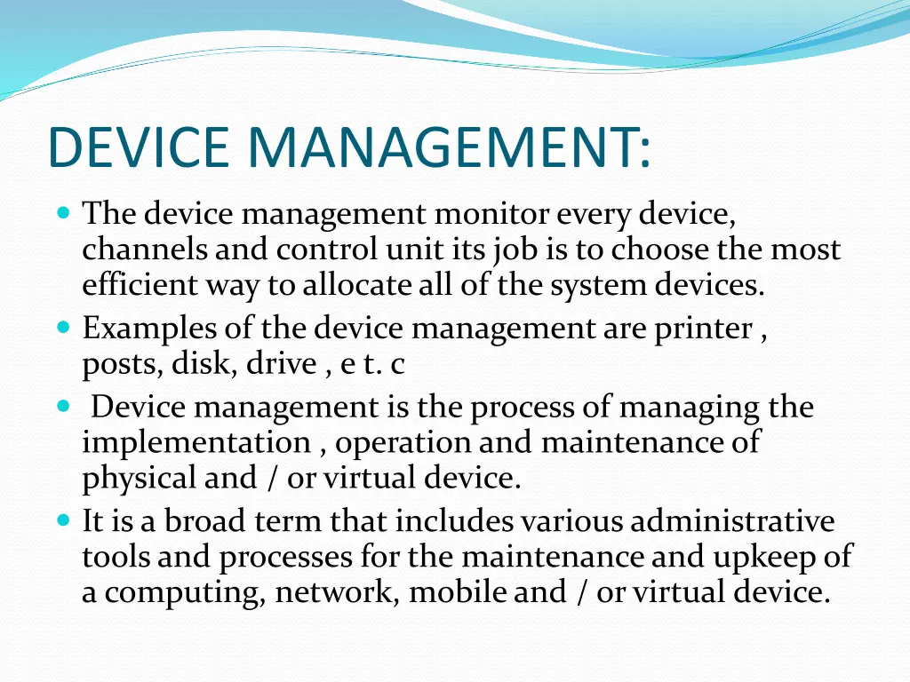 device management the device management monitor