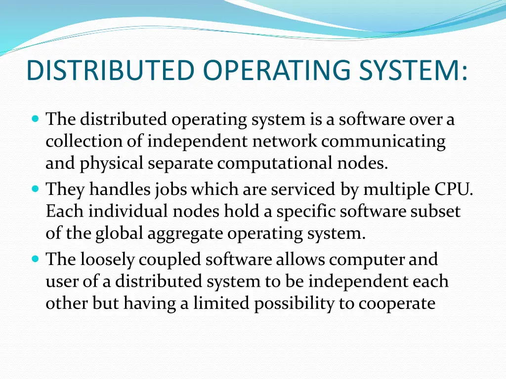 distributed operating system