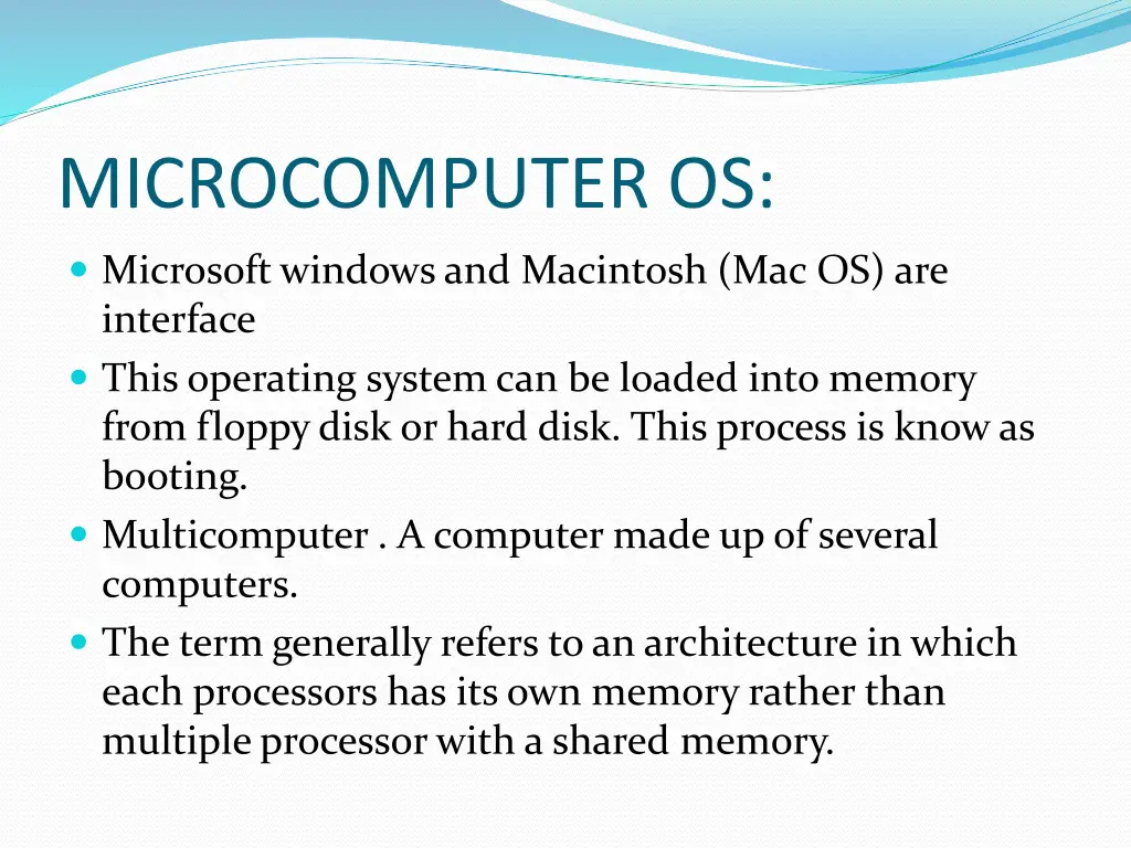 microcomputer os