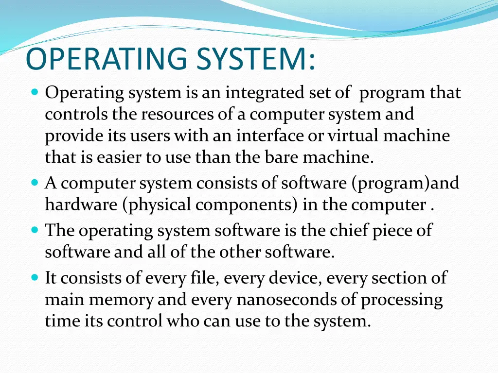 operating system operating system