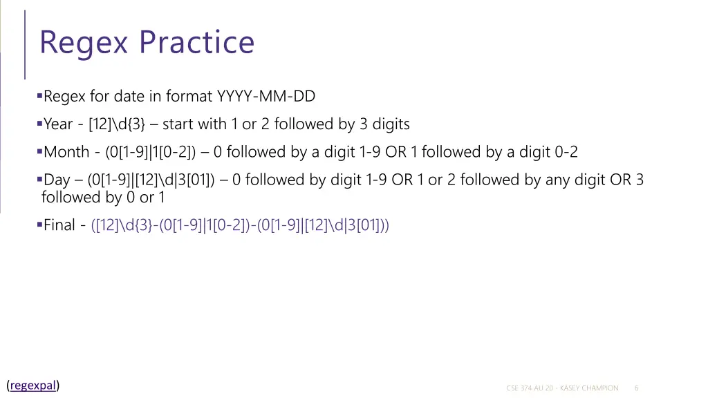 regex practice