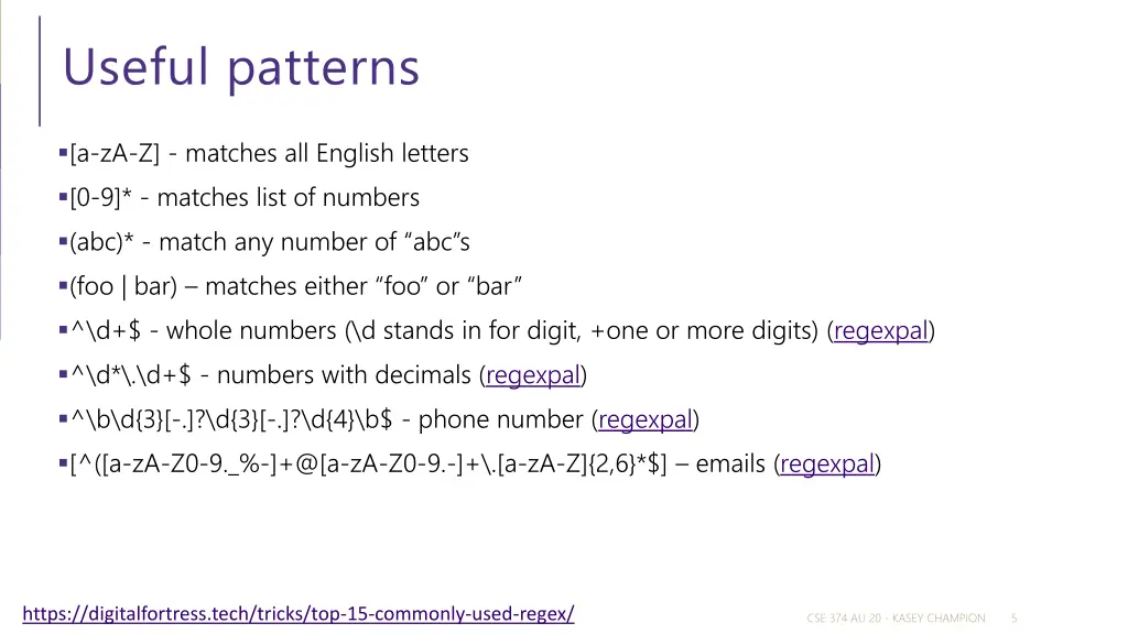 useful patterns