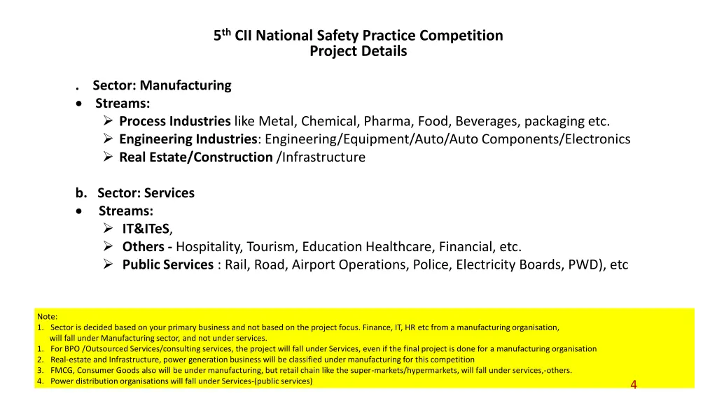 5 th cii national safety practice competition