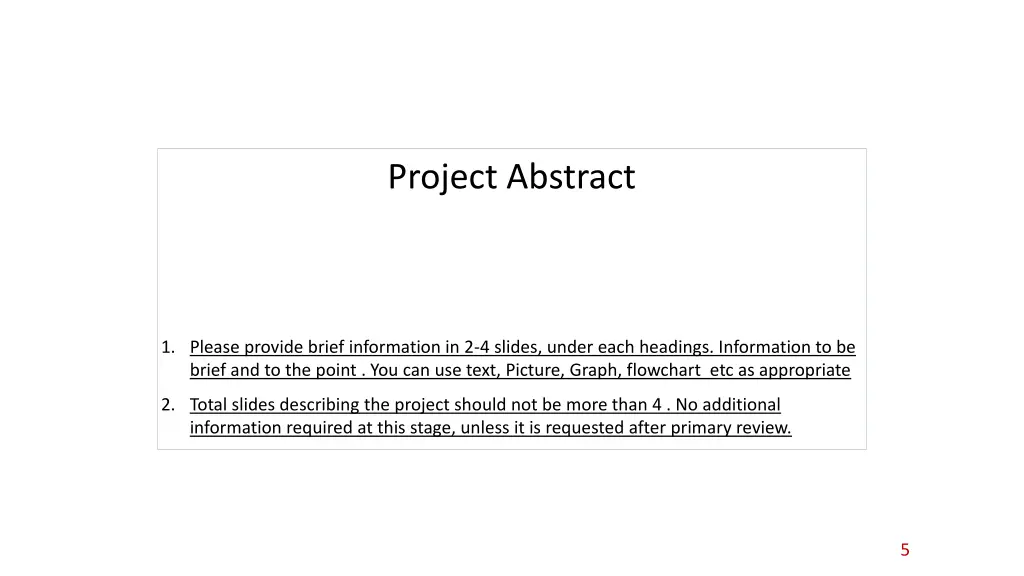 project abstract