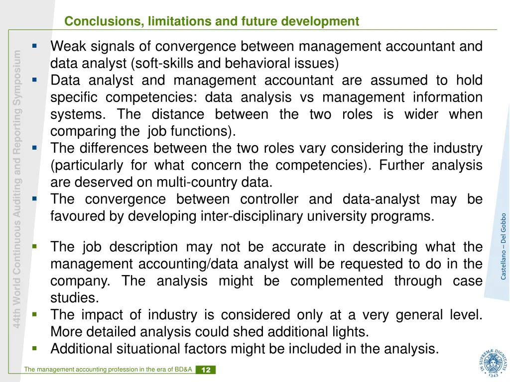 conclusions limitations and future development
