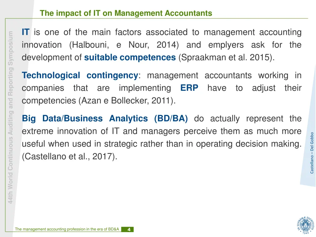 the impact of it on management accountants