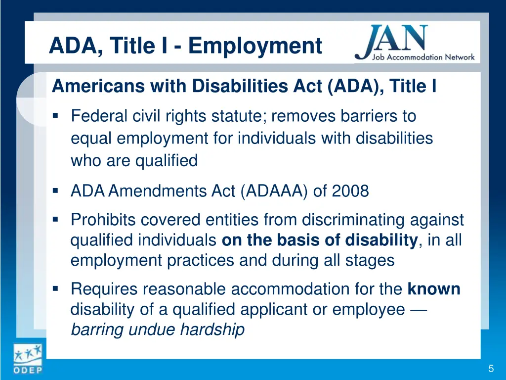 ada title i employment
