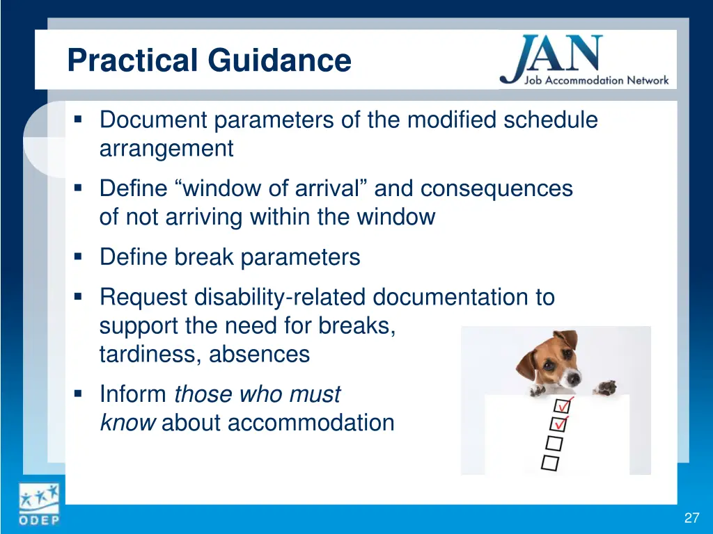practical guidance