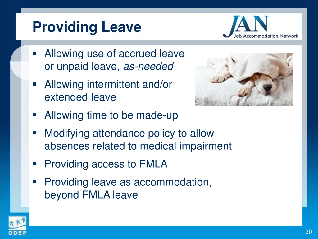 providing leave 1
