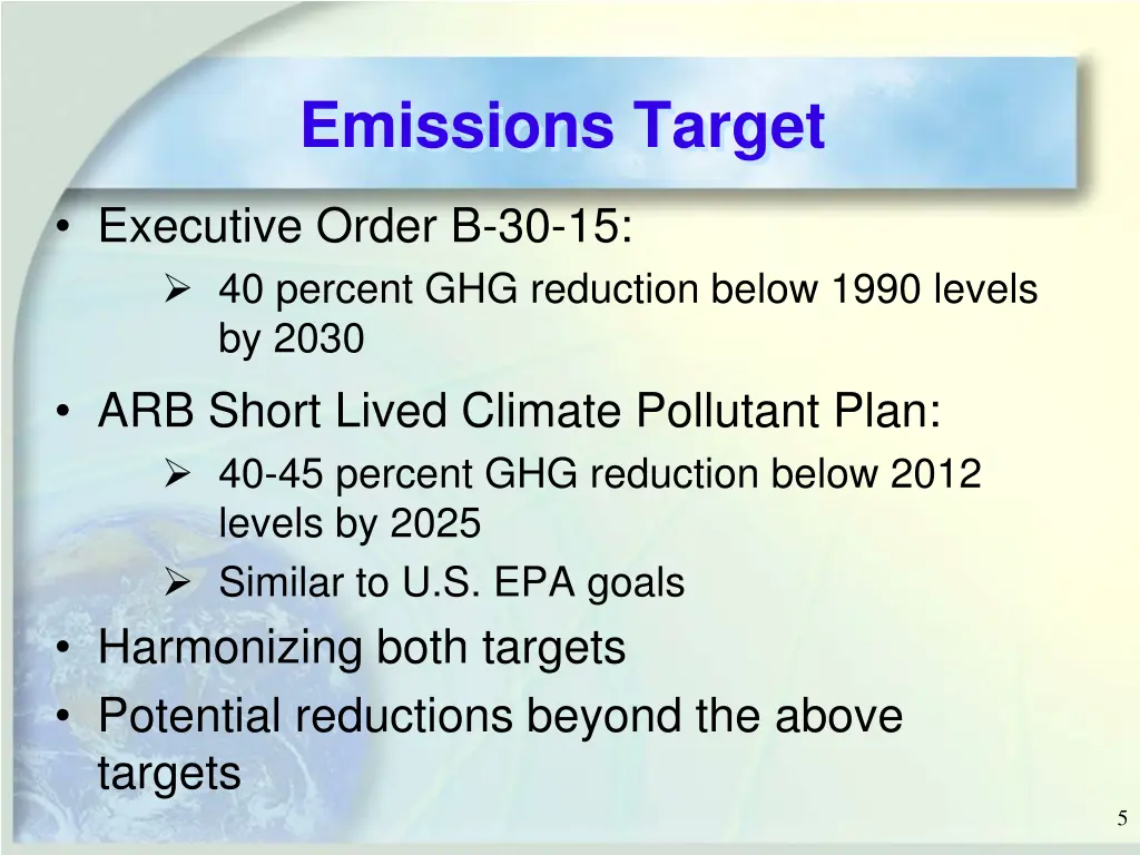 emissions target