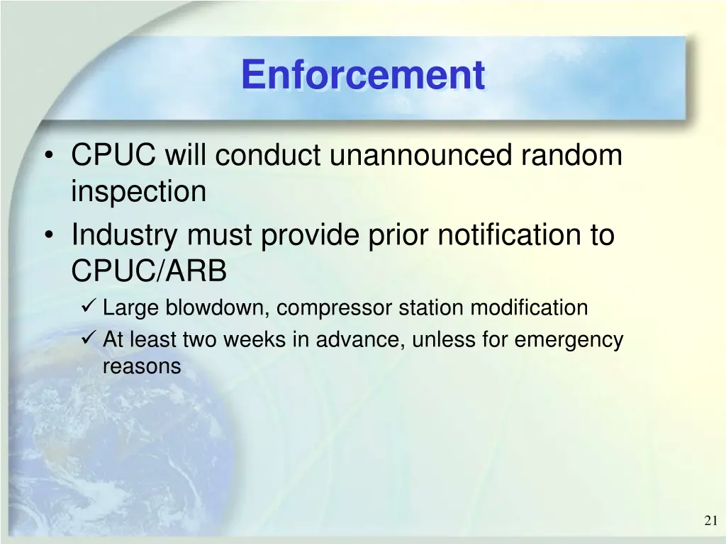 enforcement