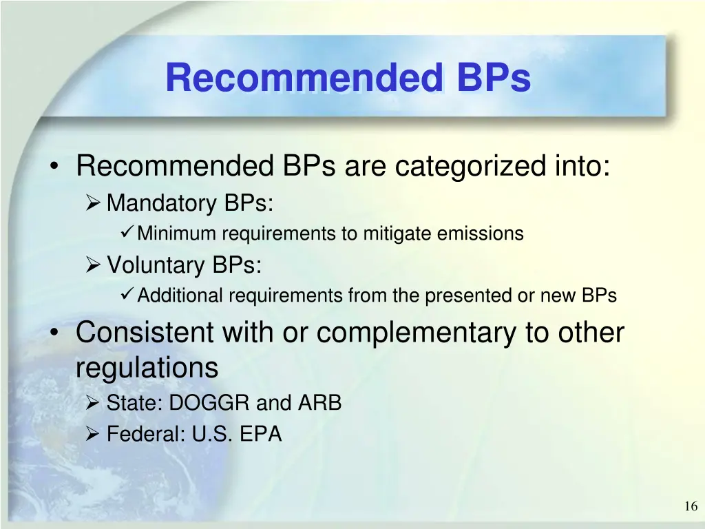 recommended bps
