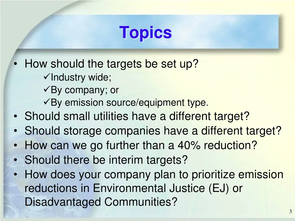 topics