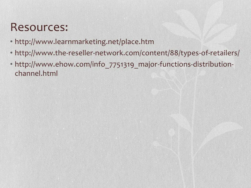 resources http www learnmarketing net place