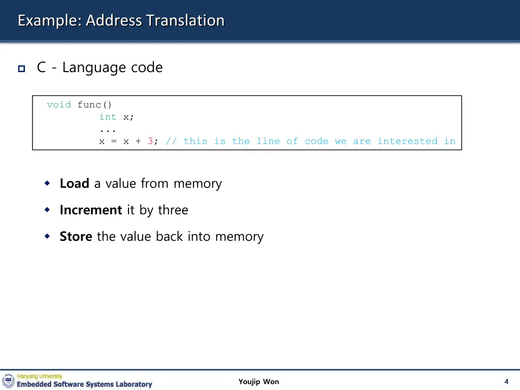 example address translation