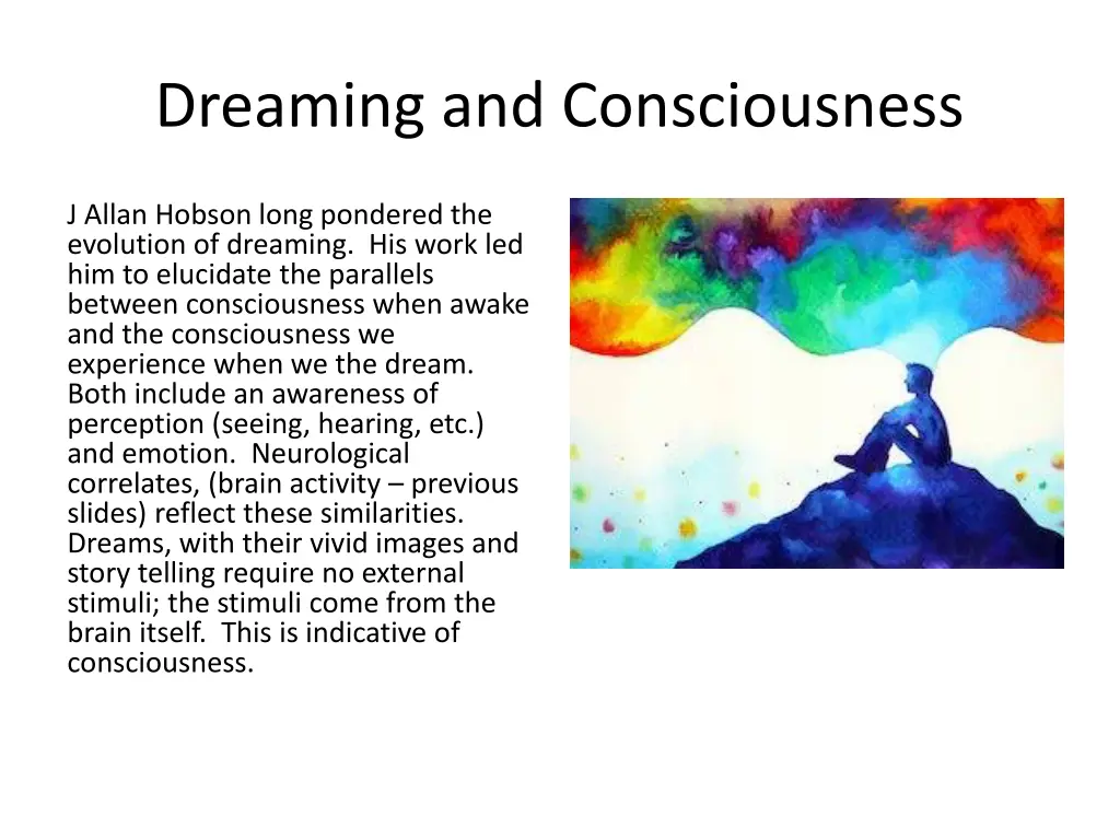 dreaming and consciousness