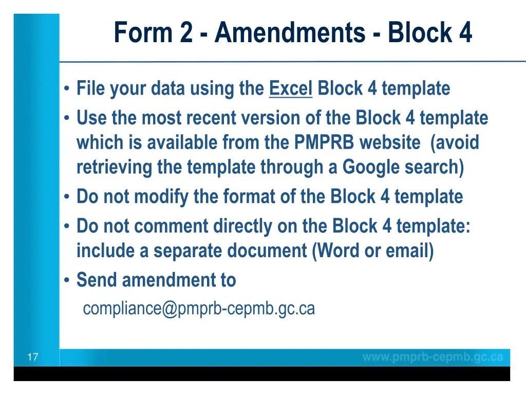 form 2 amendments block 4