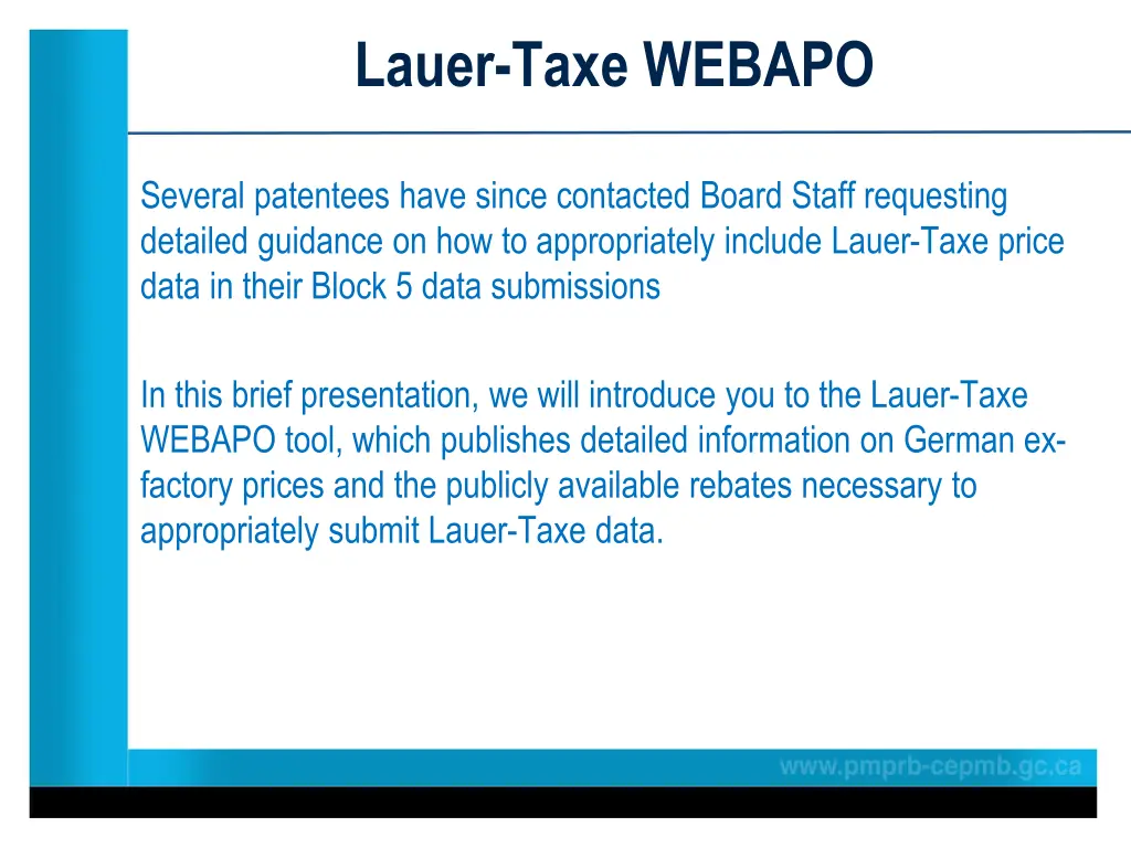 lauer taxe webapo