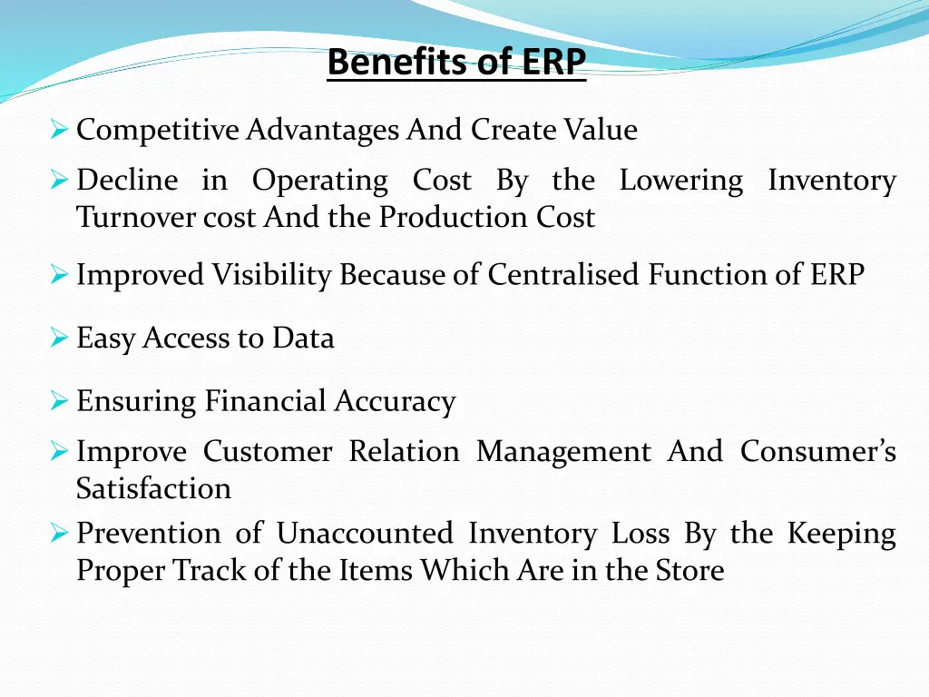 benefits of erp