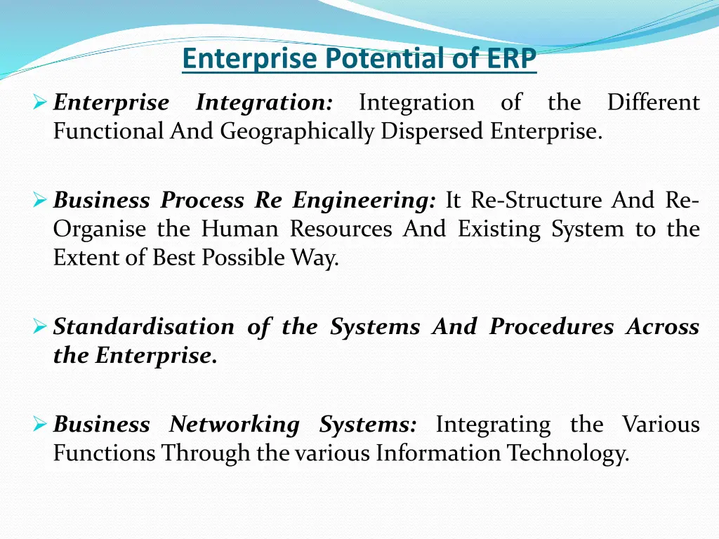 enterprise potential of erp