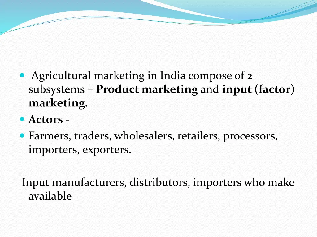 agricultural marketing in india compose