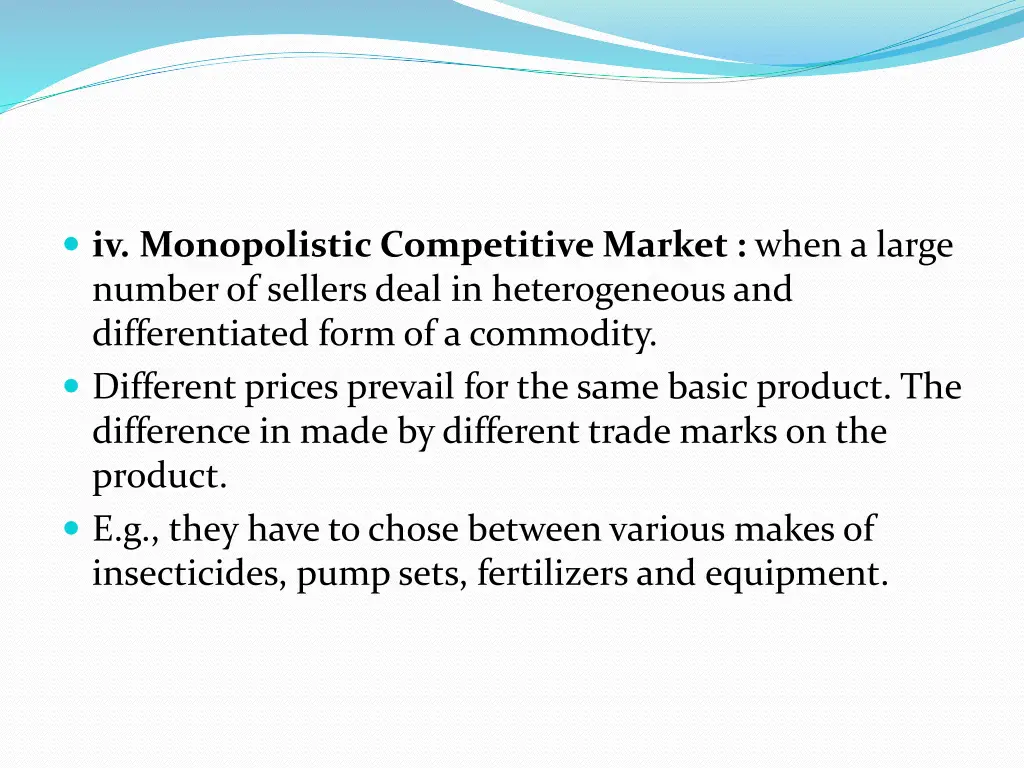 iv monopolistic competitive market when a large