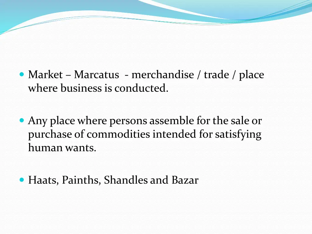 market marcatus merchandise trade place where