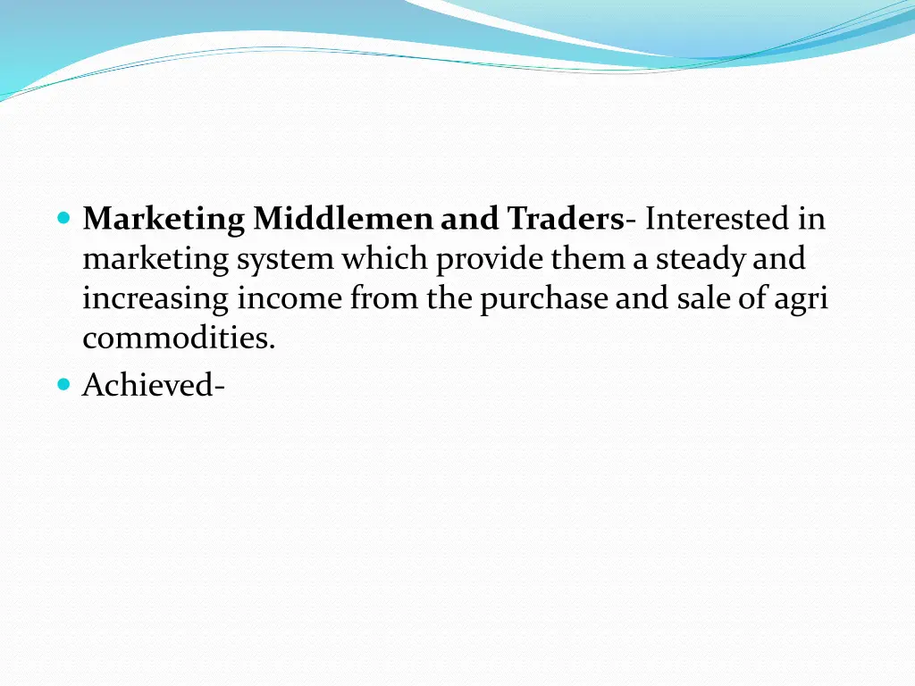 marketing middlemen and traders interested