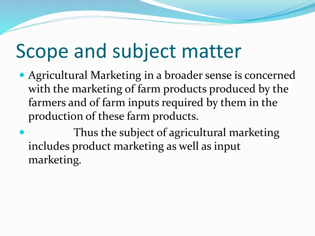 scope and subject matter