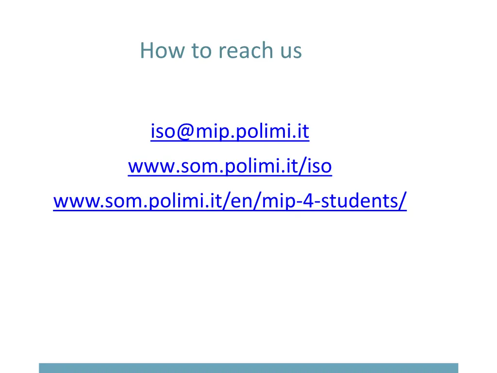 how to reach us