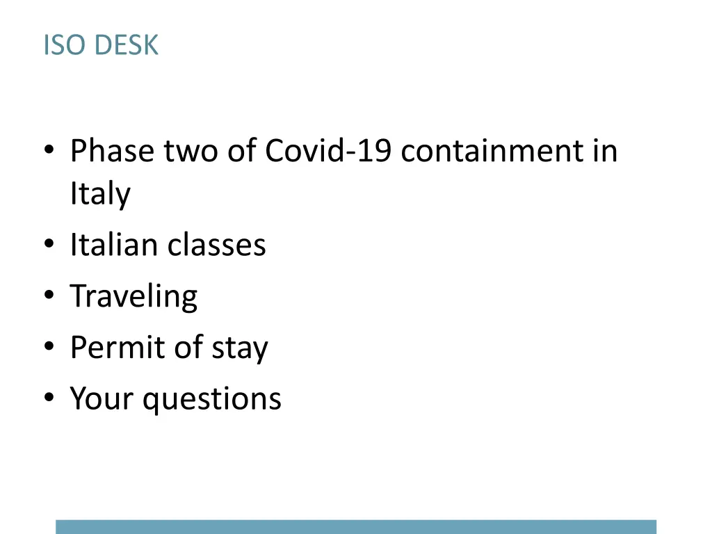 iso desk