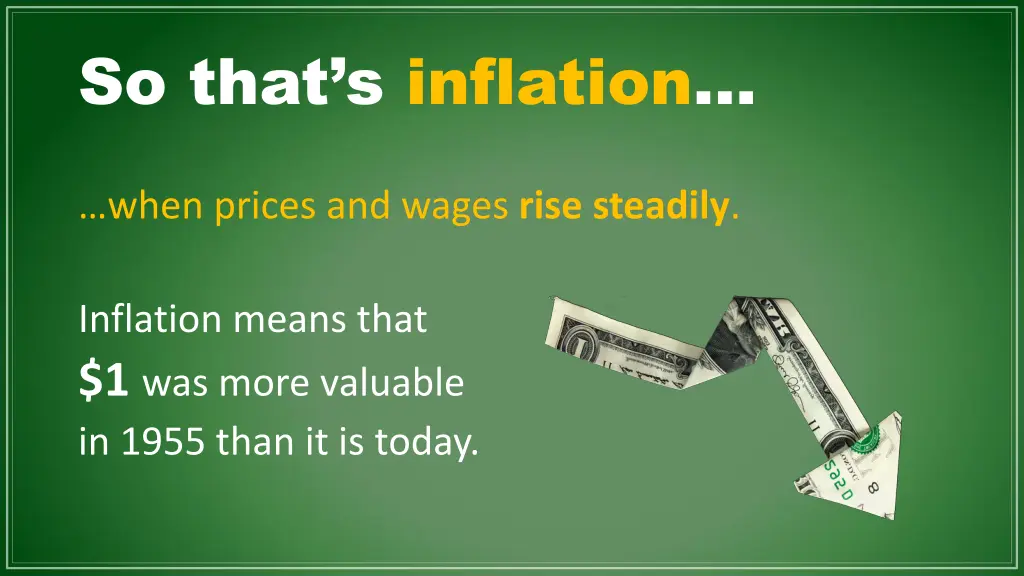 so that s inflation