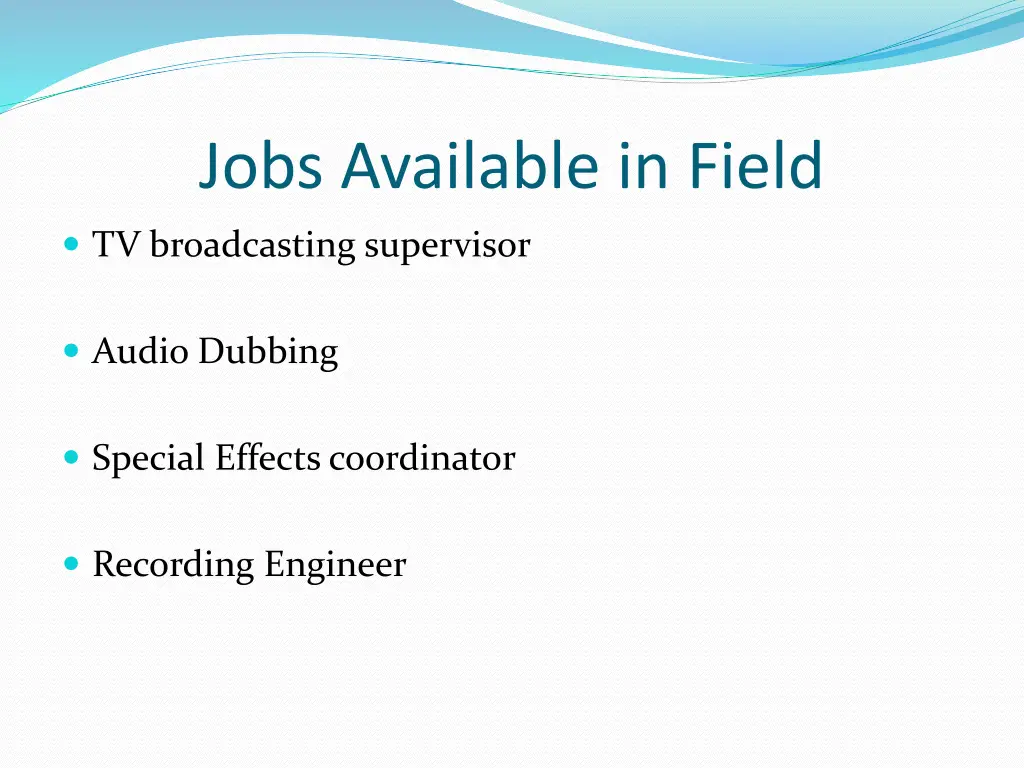 jobs available in field 1