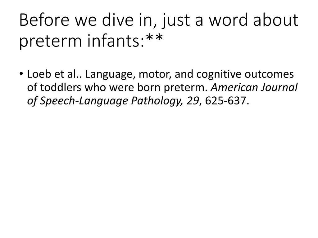 before we dive in just a word about preterm