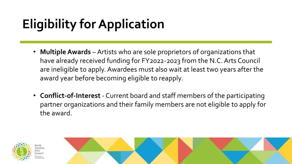 eligibility for application 2