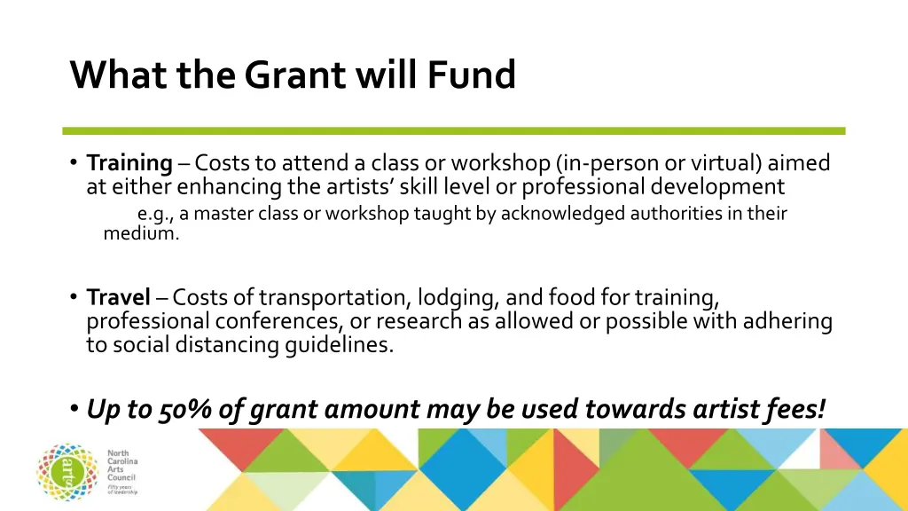 what the grant will fund 1