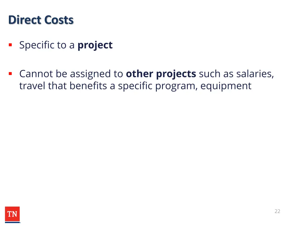 direct costs