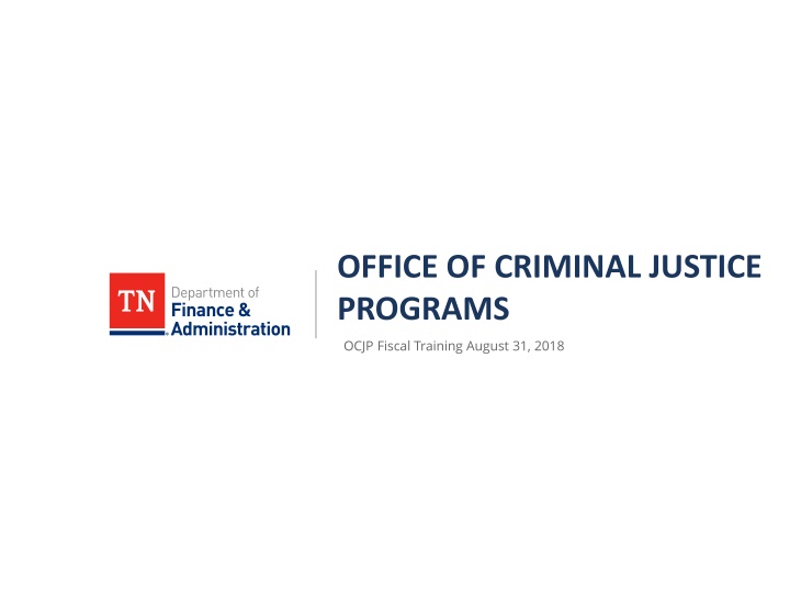 office of criminal justice programs