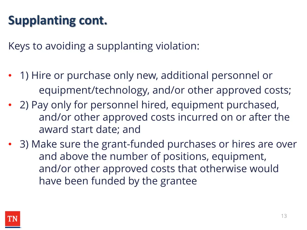supplanting cont