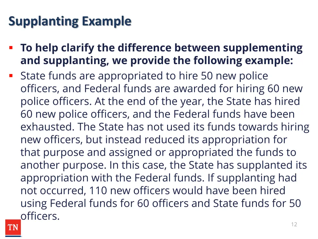 supplanting example